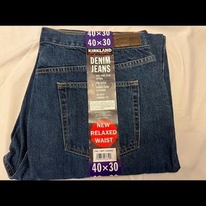 Lot two pair Mens Kirkland Signature jeans Size W 40 L 30 one  NWT, one like new